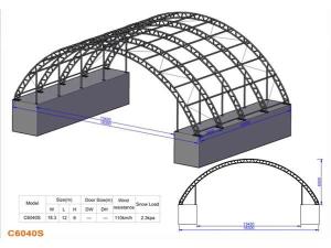 Carpas para contenedores C6040S