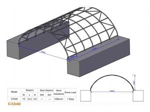 Carpas para contenedores C3340