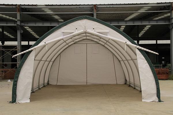 Carpa de lona para protección de bienes