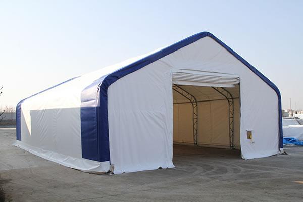 Carpa para almacenamiento con marco de acero y cubierta de PVC