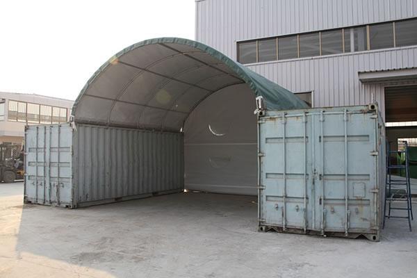 Toldo para almacenamiento de contenedores industriales