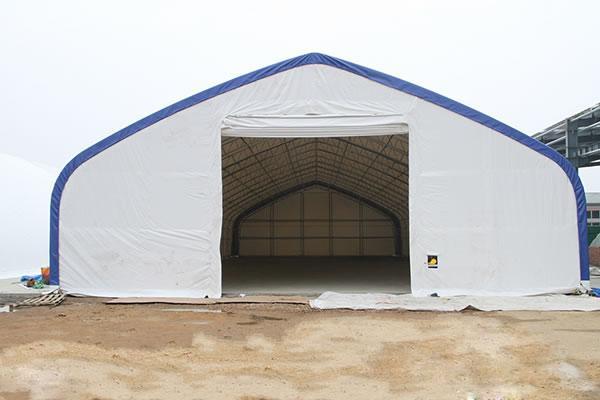 Espacio de almacenamiento de tubos de acero con viga doble