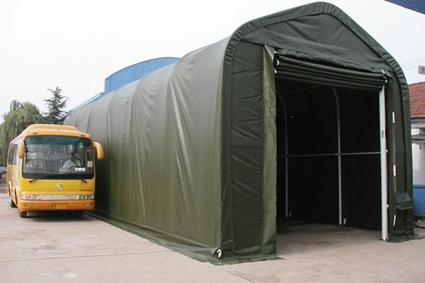 Carpa para autobuses resistente al viento